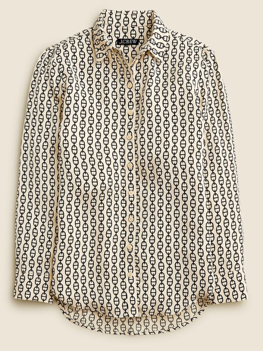 J Crew, Drapey button up shirt, Color: Vintage Links print